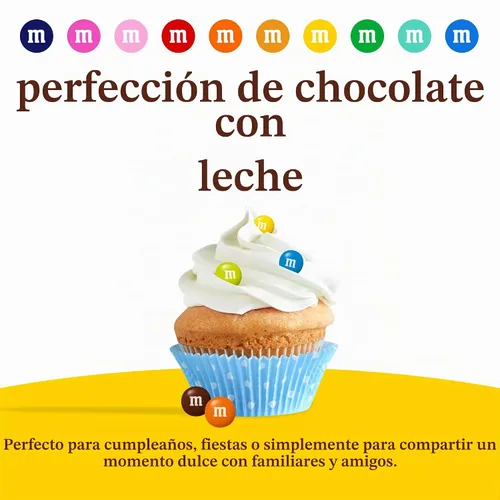 Vista 8 de M&M's - Bolsa de dulces de un solo color, de chocolate con leche, a granel.