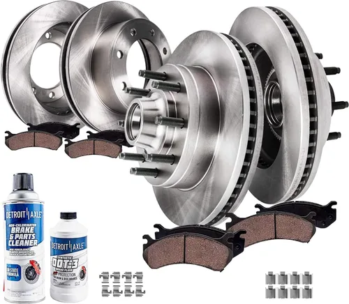Vista 85 de Detroit Axle - Kit de frenos para Land Rover LR3 2005-2009, Rotores de freno deportivos Range Rover 2006-2009 y pastillas de freno de cerámica 2007