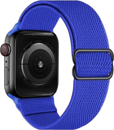 Vista 21 de OXWALLEN - Correa elástica Solo Loop de nailon y de tamaño XL, compatible con Apple Watch de 38 mm y 40 mm, correa trenzada, deportiva, ajustable