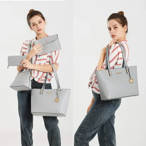 Vista 6 de Soperwillton - Juego de bolsas para mujer a la moda, 5
