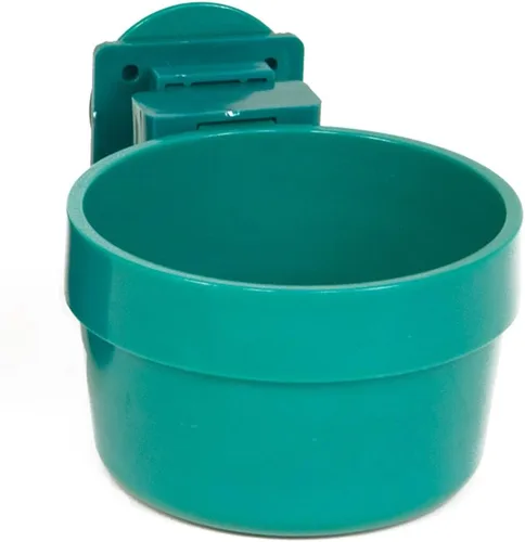 Vista 3 de Ware Manufacturing Slide-N-Lock Crock - Cuenco de plástico para mascotas pequeñas, 20 onzas, colores surtidos