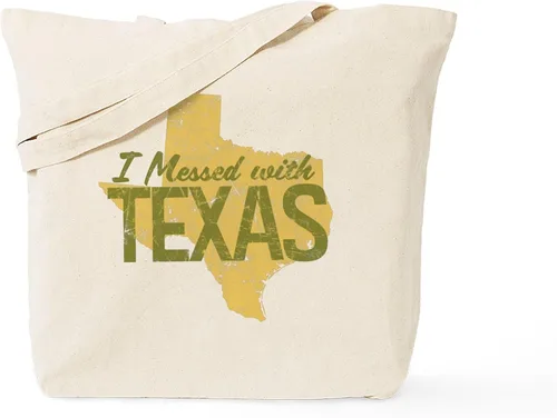 Vista 30 de CafePress Bolsa de mano de la bandera de Texas, bolsa de lona natural, bolsa de compras reutilizable