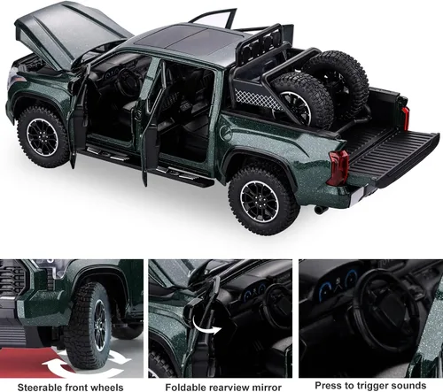 Vista 4 de SASBSC Tundra Camiones de Juguete para Niños de 3 4 5 6 7 Años Camiones de Juguete Pickup Todoterreno para Niños de 3-5 Años Camiones de Metal