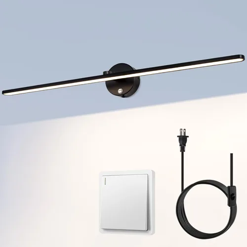 Vista 10 de MantoLite - Luces de tocador enchufables, accesorios de iluminación de baño sobre espejo Blanco