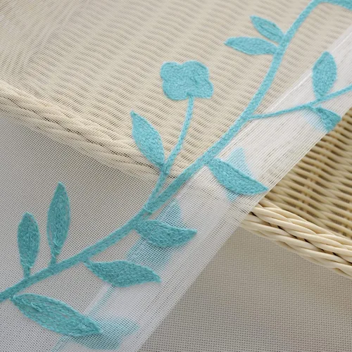 Vista 7 de Cortinas de lino bordadas marca Melodieux