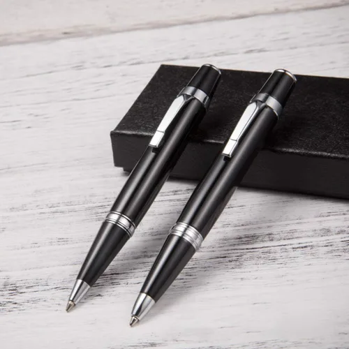 Vista 6 de Mini bolígrafo de metal para escritura suave, 0.039 in, tinta negra, bolígrafo de firma para hombres, mujeres, escuela, oficina, negocios