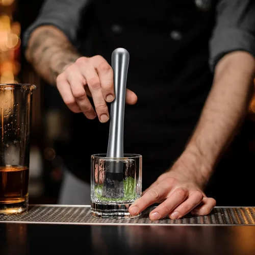 Vista 5 de Zonon 16 piezas de muddler para cócteles, de acero inoxidable, 8 pulgadas de largo, herramienta de mojito para bebidas, trituradora de hielo, juego