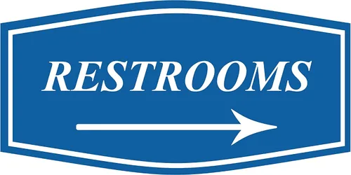 Vista 12 de Fancy Restrooms - Letrero de flecha derecha (negro) - Pequeño paquete de 1