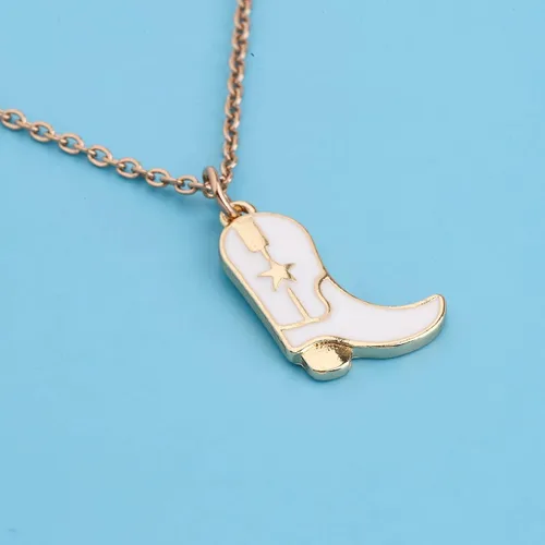 Vista 7 de FUSTMW Collar de botas vaqueras para amantes de los caballos, regalos ecuestres para propietarios de jinetes, regalos de vaquera para niñas