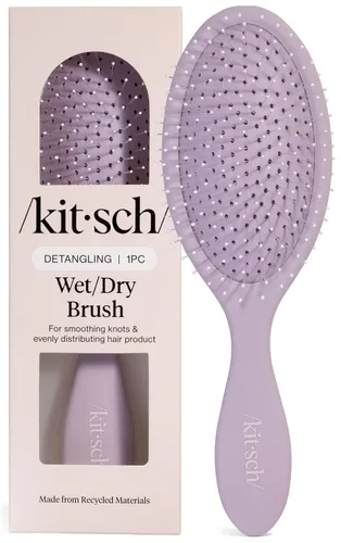 Vista 9 de Kitsch Cepillo desenredante para cabello húmedo y seco, cepillo flexible para mujeres, hombres y niños, cepillo desenredante para cabello rizado