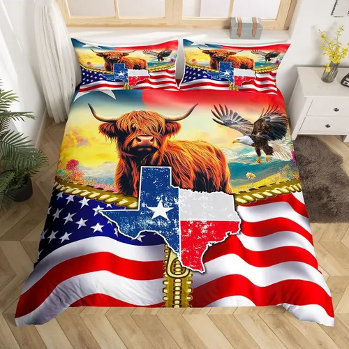 Vista 16 de Erosebridal Juego de ropa de cama de vaquero, funda de edredón de rodeo occidental, funda de edredón para cama de caballo para niños, adolescentes
