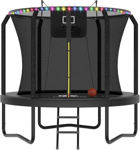 Vista 19 de Outdoor Trampoline with Net for Kids 10FT 12FT 14FT 15FT 16FT Púrpura