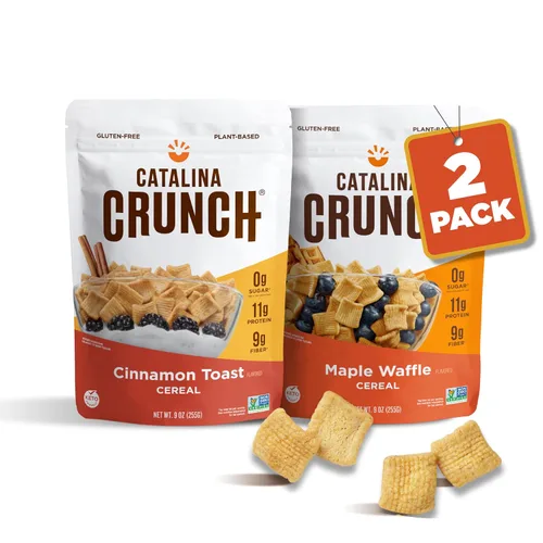 Vista 3 de Catalina Crunch - Cereal apto para dietas cetogénicas, bajo en carbohidratos, sin azúcar, gluten ni granos, snacks veganos de proteína vegetal, 2