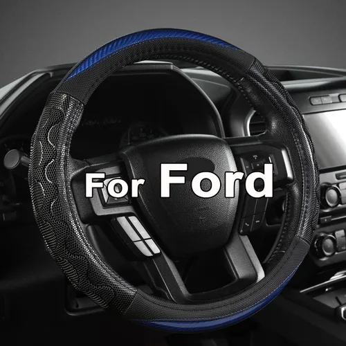 Vista 13 de GIANT PANDA Funda para volante de automóvil para Ford - F150 F250 F350 Expedition, (15.5-16 pulgadas - Negro)