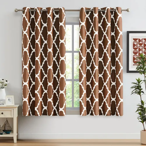 Vista 58 de Melodieux - Cortinas de bolsillo de moda marroquí para cocina, cafetería o baño, pequeñas ventanas