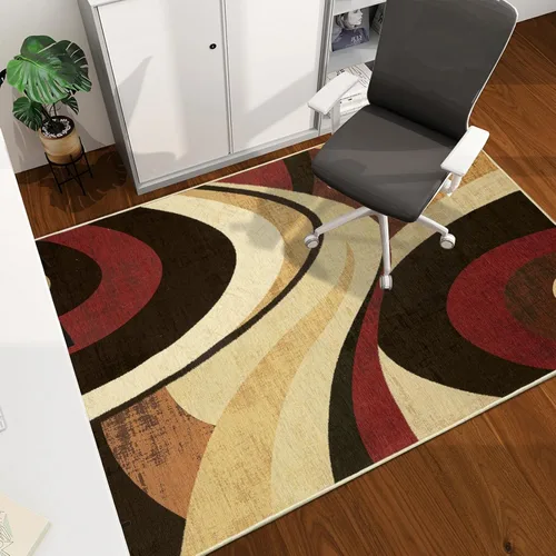 Vista 85 de Tapete para silla de oficina para suelo de madera dura, 48"x36" tapete protector de escritorio de computadora de fácil deslizamiento para silla Hoja
