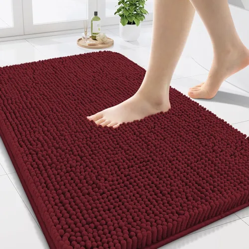 Vista 179 de Arotive Alfombras de baño de felpilla extrasuaves y absorbentes, de 24 x 16 pulgadas, lavables a máquina, parte trasera de goma antideslizante