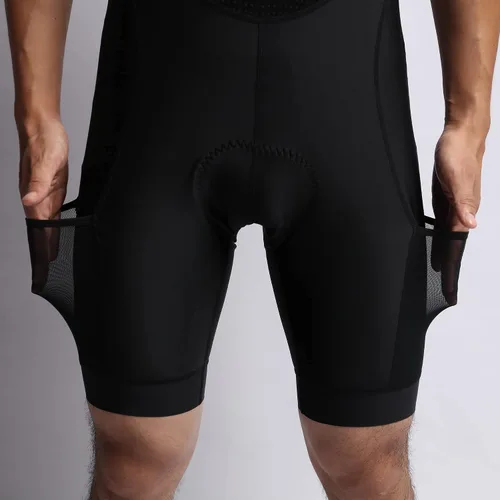 Vista 7 de Conjunto de camiseta de ciclismo para hombre, manga corta, kits de ciclismo, pantalones cortos, bolsillos laterales, ajuste profesional, acolchado
