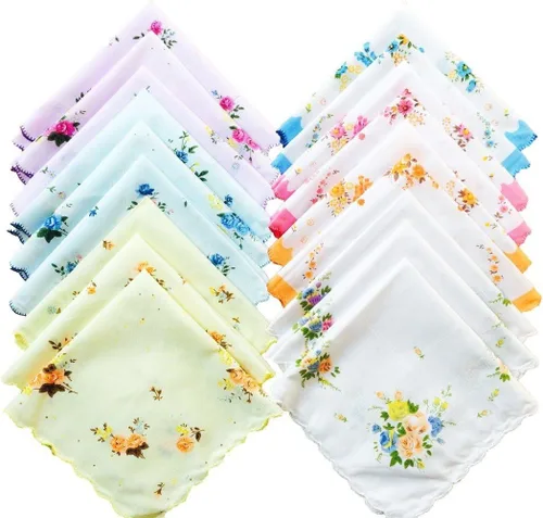 Vista 6 de CoCoUSM Pañuelos de algodón con estampado floral vintage para mujer a granel
