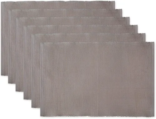 Vista 37 de DII - Juego de manteles individuales (100% algodón, acanalado) para uso diario, 13x19, Aqua, 6 piezas