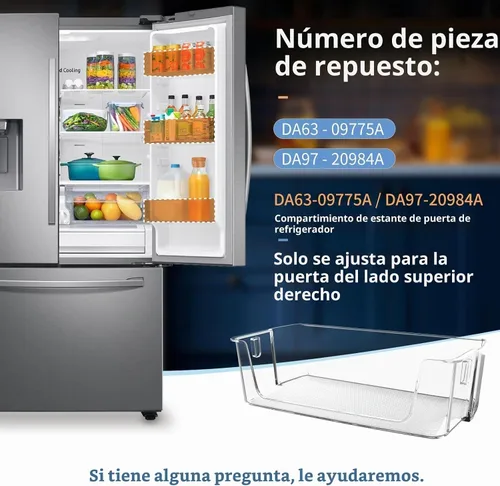 Vista 3 de Contenedor para puerta de refrigerador DA63-09775A DA97-20984A actualizado