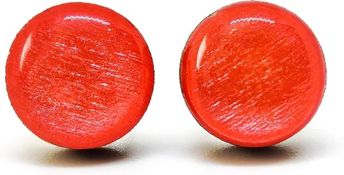 Vista 10 de Juego de Aretes de Tuercas, Brillo, 10 mm, Tuercas Redondas para Mujeres, Niñas y Hombres, Hecho a Mano, Postes de Acero Inoxidable para Orejas