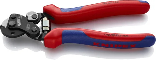 Vista 2 de KNIPEX Herramientas 95 62 160 Cortadores de cuerda de alambre con bloqueo de apertura y resorte, 6 pulgadas