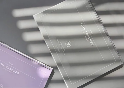 Vista 3 de PAPERIAN Believe TIME Tracker - Planificador de estudio sin fecha de tamaño A4, lista de tareas/programador (gris)