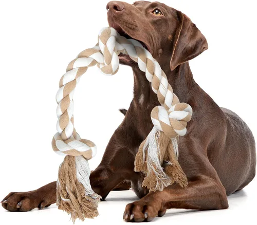 Vista 9 de Fida Juguetes de cuerda para perros para masticadores agresivos, juguetes de remolcador para perros grandes y medianos