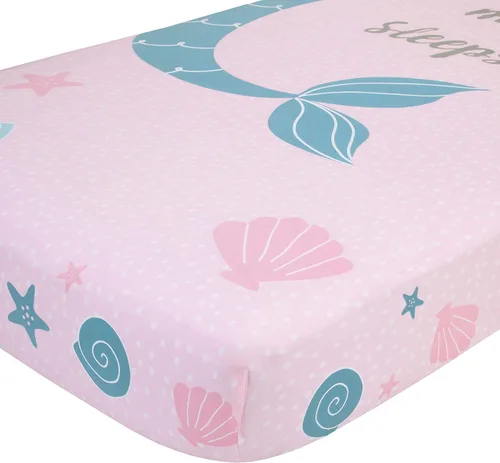 Vista 7 de NoJo Sleepysaurus - Sábana bajera ajustable para cuna, 100% algodón, diseño de hojas de dinosaurio azul, amarillo, gris y blanco