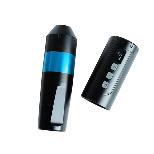 Vista 4 de BRONC Máquina de tatuaje V2 Rotary Pen Style Supply Motor sin núcleo 2,000mAh Batería de energía (azul)