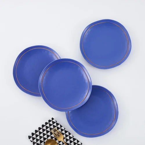 Vista 5 de Stone Lain Clara - Vajilla de porcelana (32 piezas), color azul