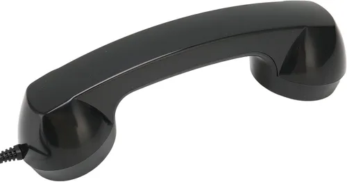 Vista 7 de Auricular de teléfono retro, receptor de teléfono con cable de 0.138 in con micrófono y altavoz, control de volumen, cable en espiral de 9 pies
