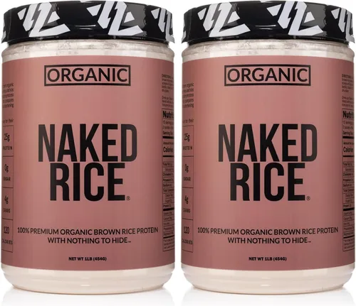Vista 6 de Naked Rice 1 libra - Proteína orgánica de arroz integral, proteína vegana en polvo, sin OMG, sin gluten y sin soja. Proteína a base de plantas, sin
