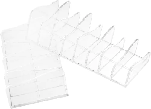 Vista 7 de 2 paletas de sombra de ojos divididas, soporte organizador de maquillaje, estante de almacenamiento para cosméticos, lápiz labial, esmalte de uñas