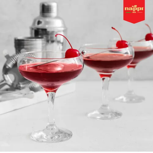 Vista 6 de Nappi 1911, Cerezas de Cóctel Maraschino con Tallo en Almíbar, Tarro de 13,76 oz (390 g) Producto de Italia