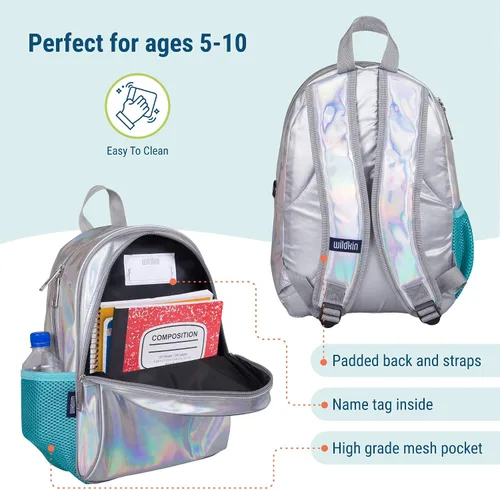 Vista 3 de Wildkin - Mochila infantil de 15 pulgadas, Viajar, talla única , Holographic