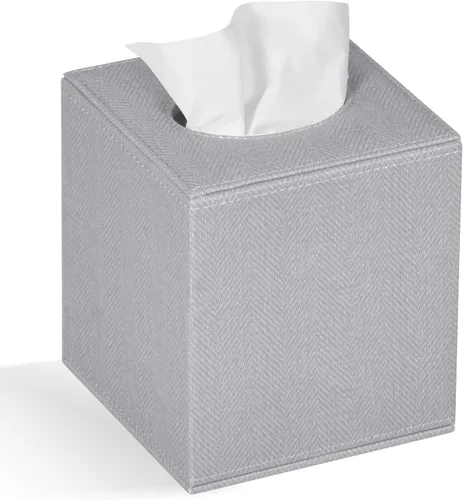 Vista 9 de COLYLAN Funda de Caja de Paños Cuadrada Soporte de Caja de Paños para Baño (Beige)