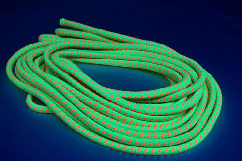 Vista 5 de Blacklight Bicolor GloLine - Cuerda luminiscente (azul-verde, 25 pies)