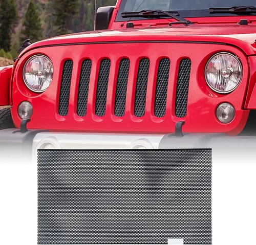 Vista 8 de AggAuto Insertos para Parrilla Compatibles con Jeep Wrangler JK JKU 2007 2008 2009 2010 2011 2012 2013 2014 2015 2016 2017, Accesorios de Cobertura