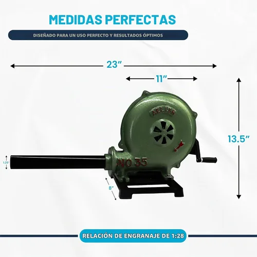 Vista 2 de SIMOND STORE Soplador de forja de herrería de manivela, aluminio fundido
