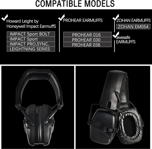 Vista 5 de Almohadillas de gel PROHEAR GEP02 para orejeras Howard Leight de Honeywell Impact Sport Pro Sync Lightning