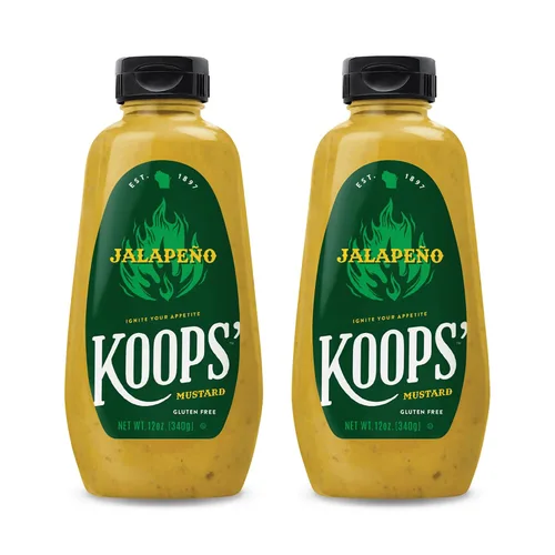 Vista 40 de Koops' Mostaza Arizona Heat - Mostaza dulce y picante, sin gluten, kosher, fabricada en Estados Unidos, a partir de semillas de mostaza de calidad