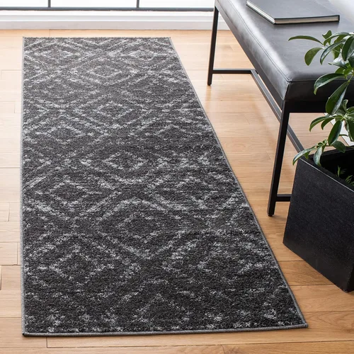 Vista 29 de SAFAVIEH Colección Adirondack Alfombra Decorativa - 2'6" x 4', Negro y Marfil, Diseño Moderno Desgastado, No Desprende Pelusa y Fácil Cuidado, Ideal