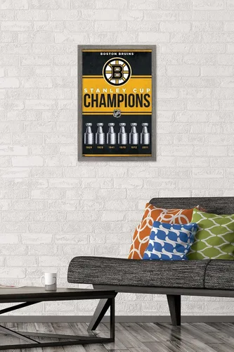 Vista 2 de Trends International NHL Boston Bruins - Champions 23 Wall Poster, 22.4L x 14.7W, Barnwood Framed Version