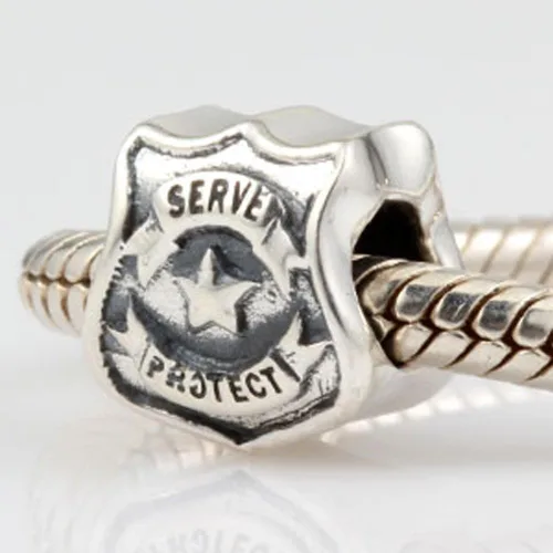Vista 4 de ARTCHARM Abalorio de plata de ley 925 para servir y proteger el encanto de estilo europeo, Plata esterlina