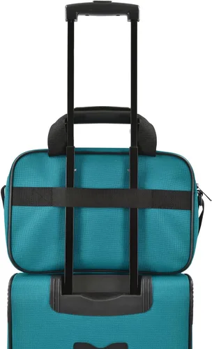 Vista 5 de U.S. Traveler Rio - Maleta ligera de mano de 20 pulgadas, diseño expandible de lado suave, duradera, para negocios y viajes, verde azulado, Rio