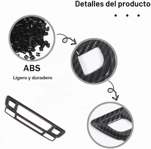 Vista 6 de Marco de Botón de Modo de Aire Acondicionado de Consola Central Moldura para Honda Pilot 2016-2022/ Honda Ridgeline 2017-2023/ Honda Passport