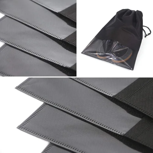 Vista 4 de 24 bolsas de viaje para zapatos no tejidas con cuerda para hombres y mujeres, grandes organizadores de bolsas de almacenamiento para zapatos