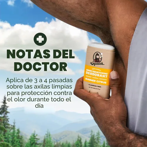 Vista 10 de Dr. Squatch Desodorante natural para hombres, sin aluminio, Summer Citrus + Cool Fresh Aloe, 2.65 oz, 2